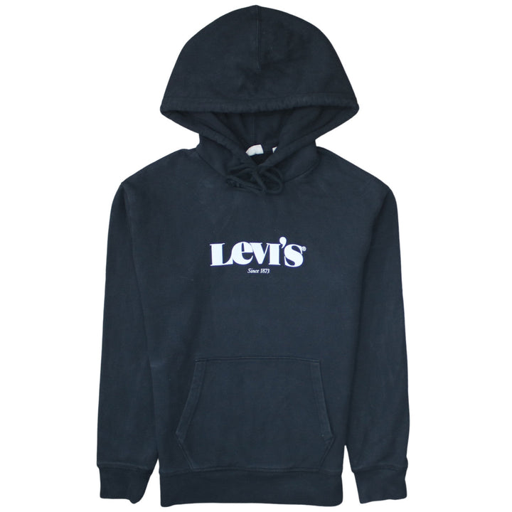 Levi's Men's Black XS Pullover Hoodie with Logo Print