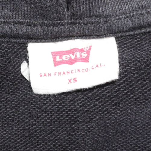 Levi's Men's Black XS Pullover Hoodie with Logo Print