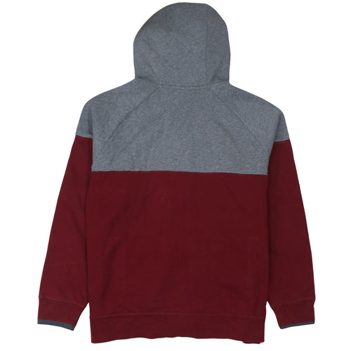 Nike Men’s Grey Red Full Zip Hoodie 2XL Sports Fleece Sweatshirt