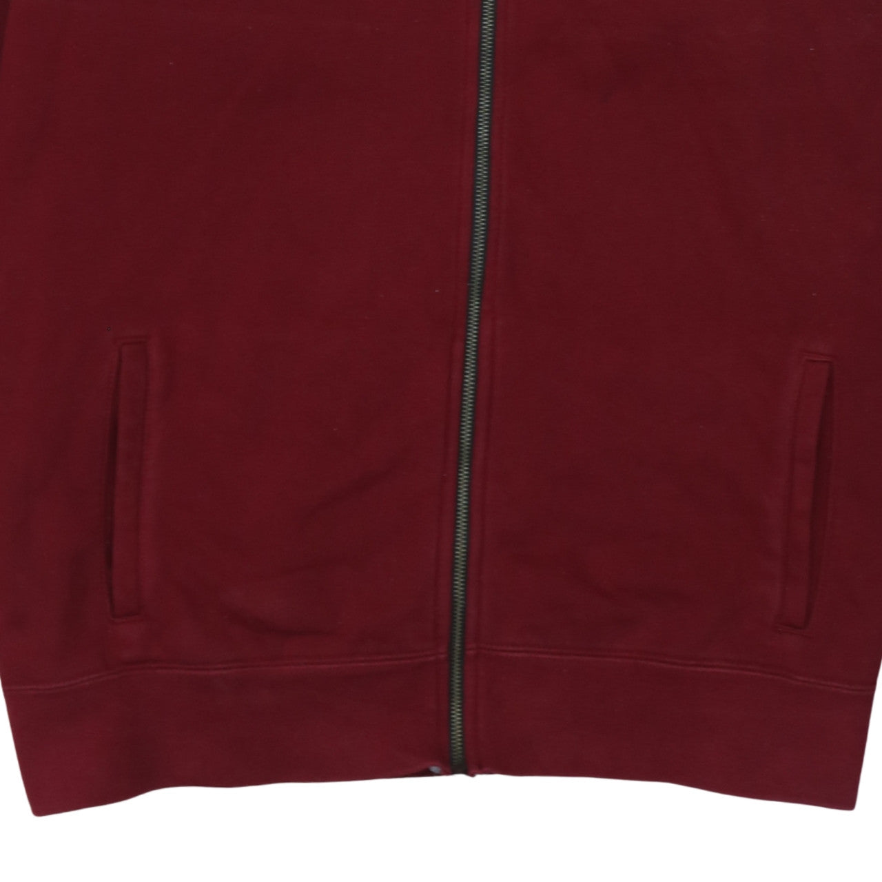 Nike Men’s Grey Red Full Zip Hoodie 2XL Sports Fleece Sweatshirt