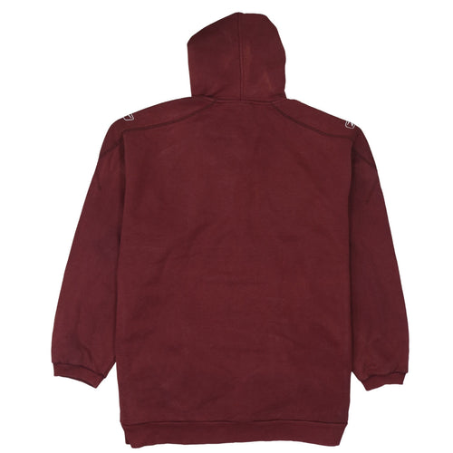 Reebok Mens Red L Pullover Hoodie Logo Sports Style Sweatshirt