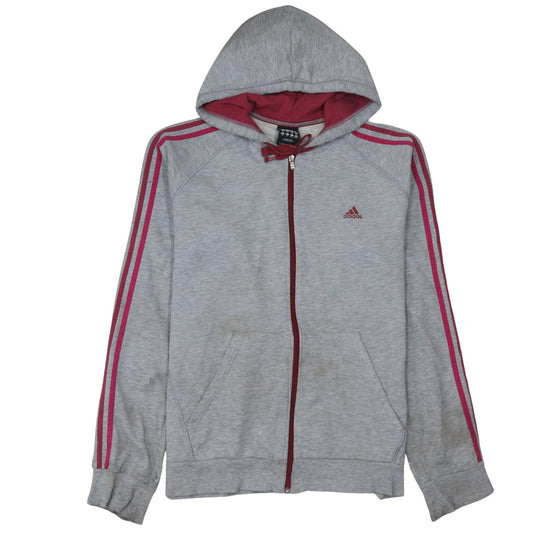 Adidas Mens Grey XL Full Zip Hoodie Sports Essentials