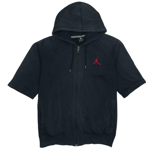 Nike Jordan Men’s Black Full Zip Short Sleeve Hoodie M