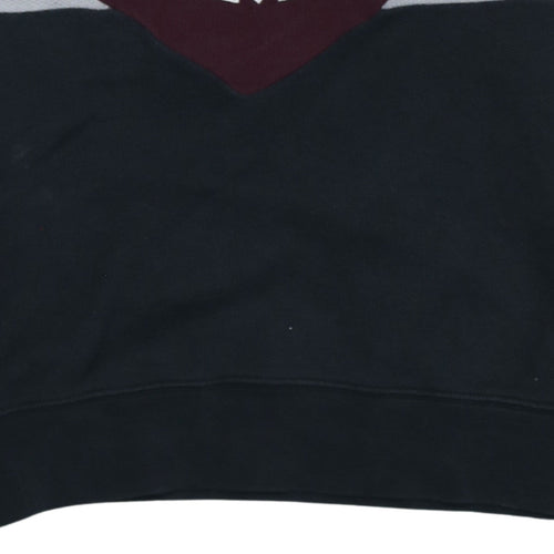 Adidas Womens Burgundy Black Crew Neck Pullover Sweatshirt XS