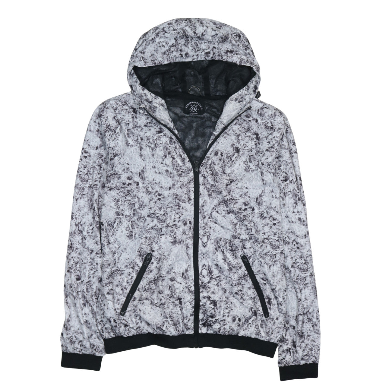 Cedar Wood State Men's Grey XL Windbreaker Hooded Jacket