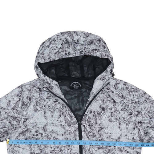 Cedar Wood State Men's Grey XL Windbreaker Hooded Jacket