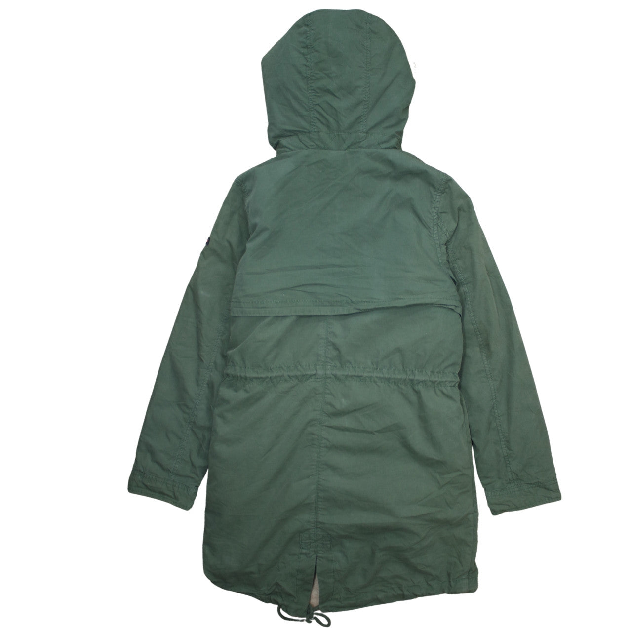 Tommy Jeans Womens Green XS Fur Hooded Parka Coat