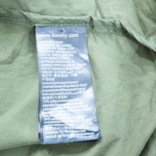 Tommy Jeans Womens Green XS Fur Hooded Parka Coat