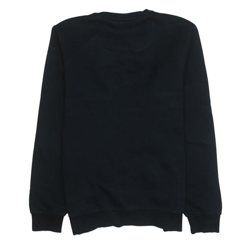 Puma Men’s Black Crew Neck Logo Sweatshirt Size M Regular Fit