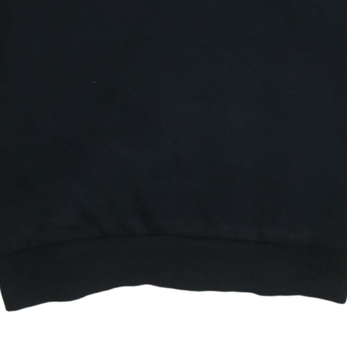 Puma Men’s Black Crew Neck Logo Sweatshirt Size M Regular Fit