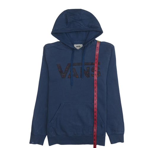 Vans Mens Blue Pullover Hoodie Medium Fleece Logo Skate Style