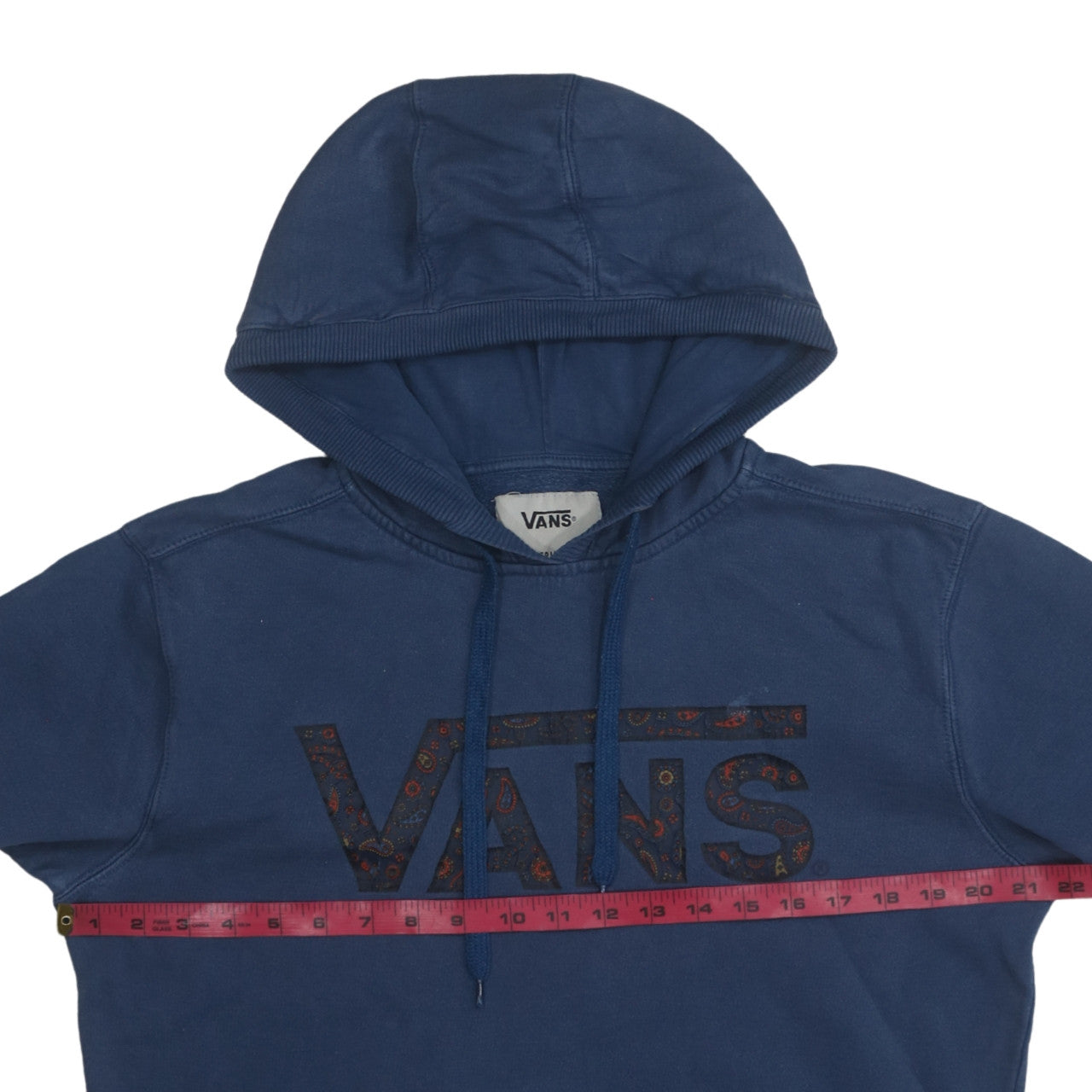 Vans Mens Blue Pullover Hoodie Medium Fleece Logo Skate Style