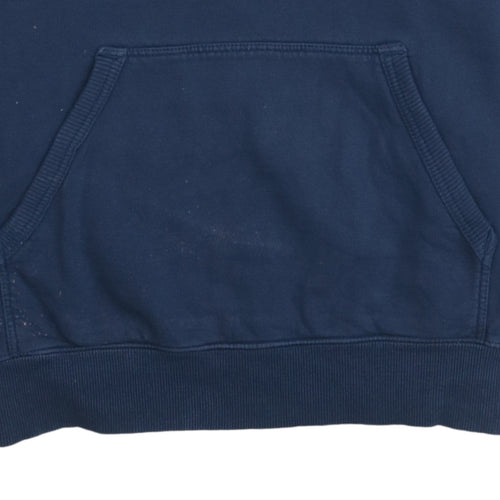 Vans Mens Blue Pullover Hoodie Medium Fleece Logo Skate Style