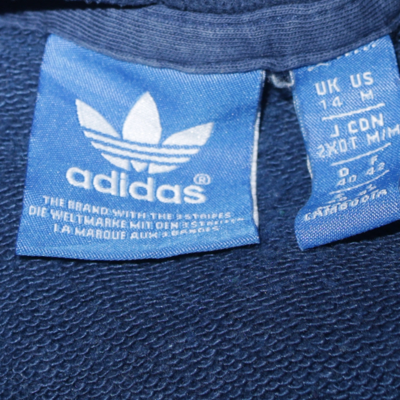 Adidas Originals Blue Men's M Pullover Hoodie with Logo