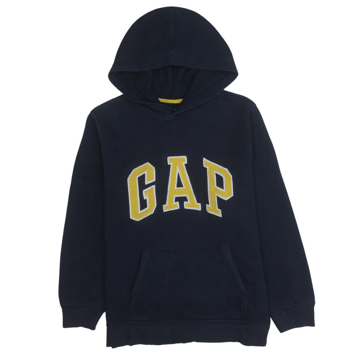 GAP Kids Boys Navy Blue Pullover Hoodie 13-14 Years Cotton Fleece