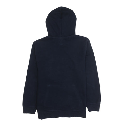GAP Kids Boys Navy Blue Pullover Hoodie 13-14 Years Cotton Fleece
