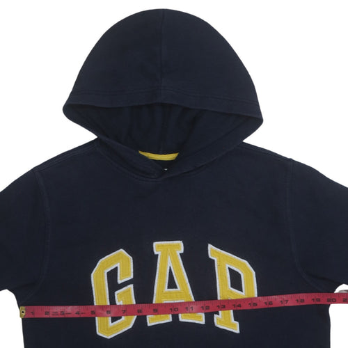 GAP Kids Boys Navy Blue Pullover Hoodie 13-14 Years Cotton Fleece