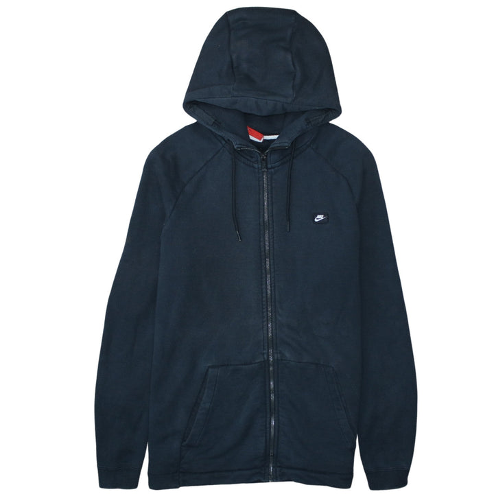 Nike Men's Black Full Zip Hoodie L Regular Fit Fleece Sweatshirt
