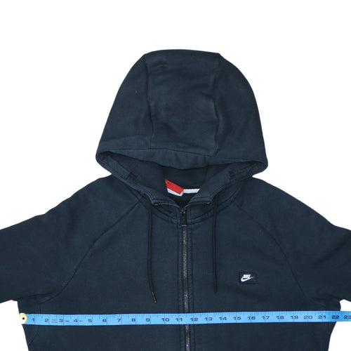 Nike Men's Black Full Zip Hoodie L Regular Fit Fleece Sweatshirt