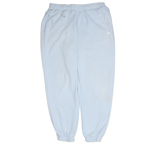 Puma Men's Blue Jogger Sweatpants M Fleece Tapered Fit