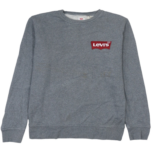 Levi's Men's Grey XL Crew Neck Logo Sweatshirt