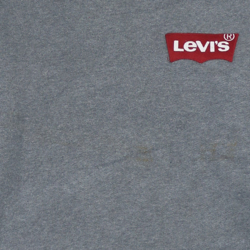 Levi's Men's Grey XL Crew Neck Logo Sweatshirt