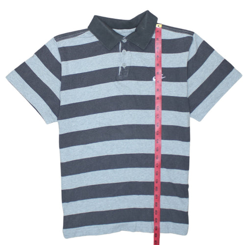 Nike Teens Grey Striped Polo Shirt XL 13/15 Regular Fit Collared