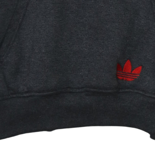 Adidas Men’s Grey Pullover Hoodie Miami Heat Embroidered L