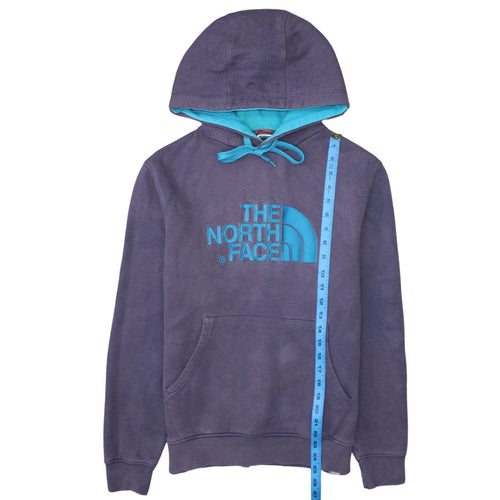 The North Face Men's Purple Pullover Hoodie Small Fleece Logo