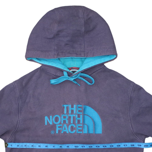 The North Face Men's Purple Pullover Hoodie Small Fleece Logo