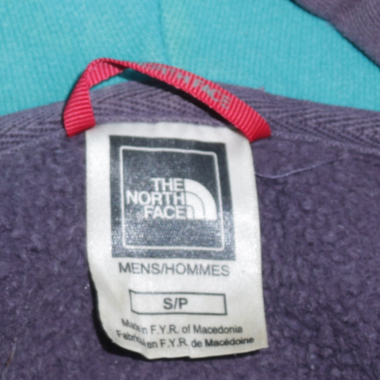 The North Face Men's Purple Pullover Hoodie Small Fleece Logo