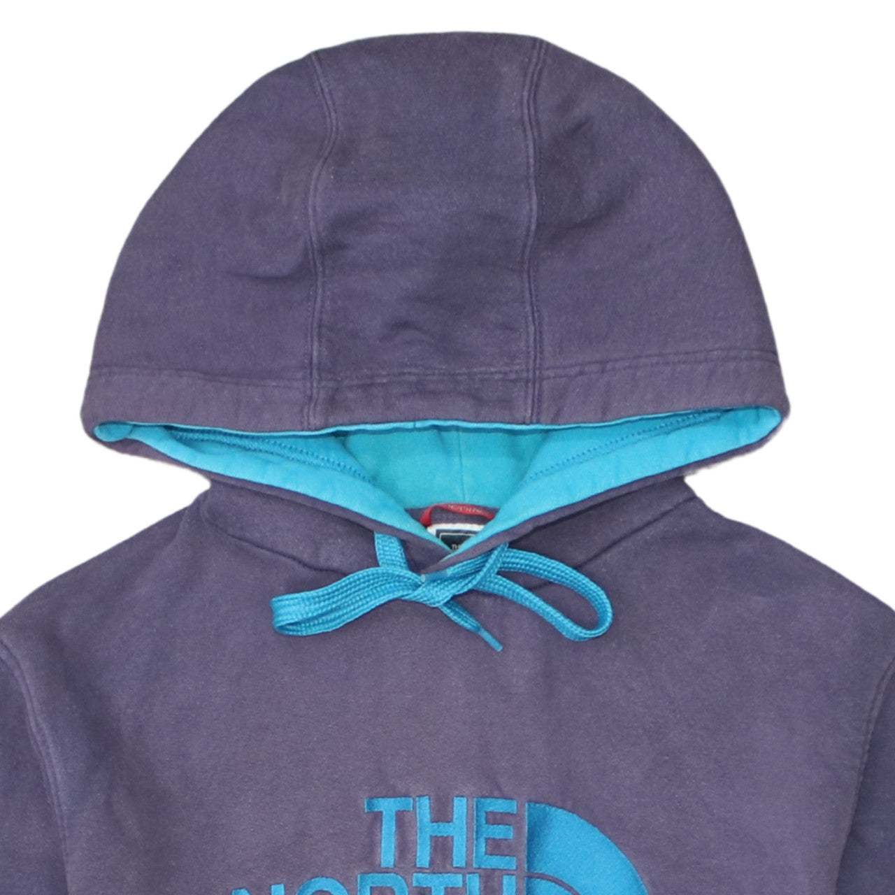 The North Face Men's Purple Pullover Hoodie Small Fleece Logo
