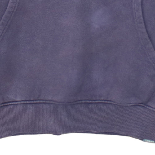 The North Face Men's Purple Pullover Hoodie Small Fleece Logo