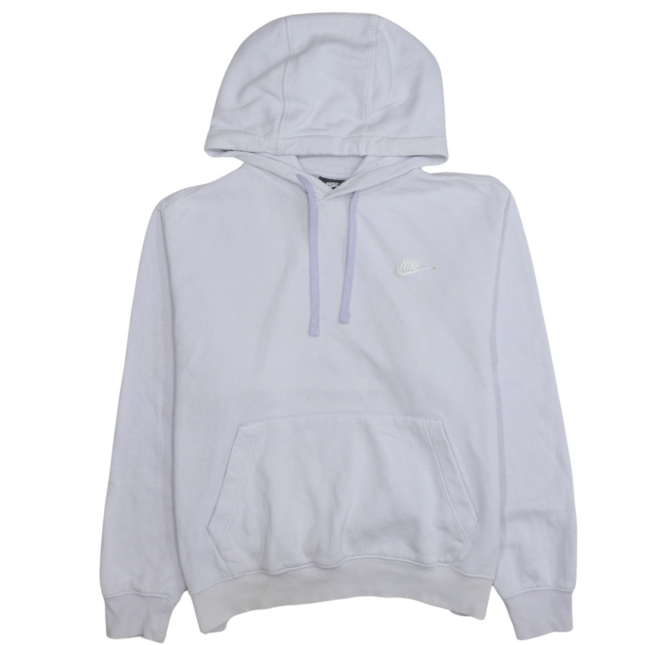 Nike Men's White Pullover Hoodie Medium Regular Fit Sports Style