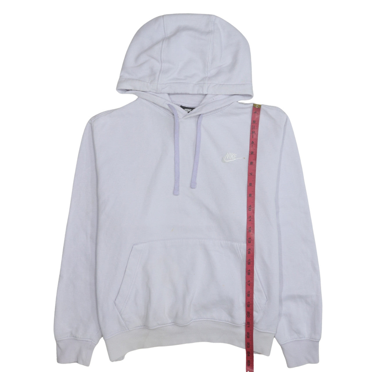 Nike Men's White Pullover Hoodie Medium Regular Fit Sports Style