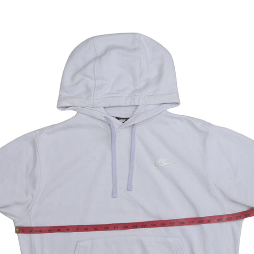 Nike Men's White Pullover Hoodie Medium Regular Fit Sports Style