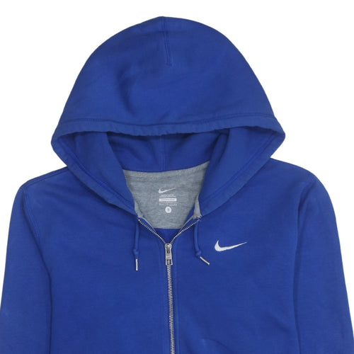Nike Men's Blue Full Zip Hoodie Small Logo Sportswear