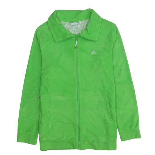 Adidas Women's Green Fleece Full Zip Long Jacket Size 18