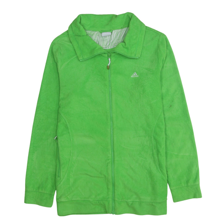 Adidas Women's Green Fleece Full Zip Long Jacket Size 18
