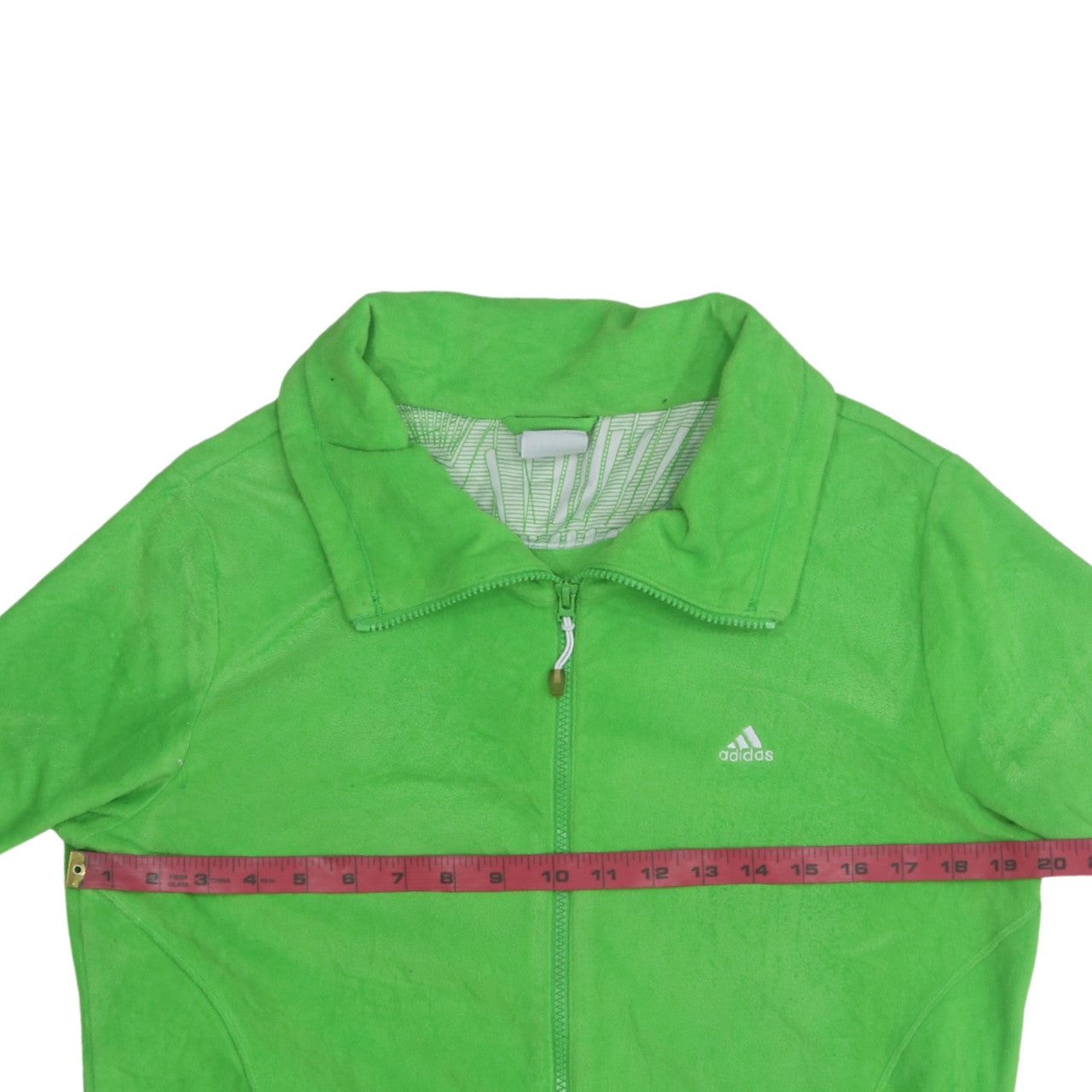 Adidas Women's Green Fleece Full Zip Long Jacket Size 18