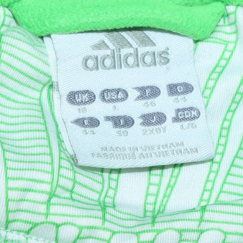 Adidas Women's Green Fleece Full Zip Long Jacket Size 18