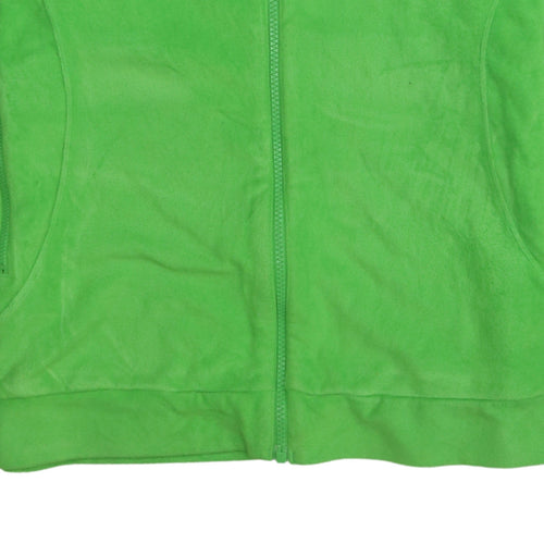 Adidas Women's Green Fleece Full Zip Long Jacket Size 18