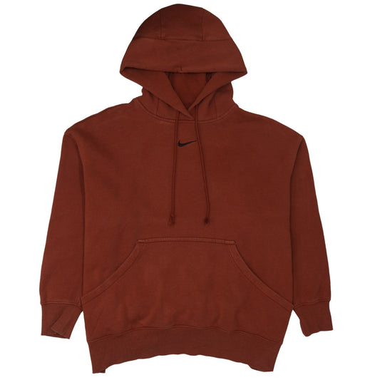 Nike Womens Brown XL Pullover Hoodie with Black Logo