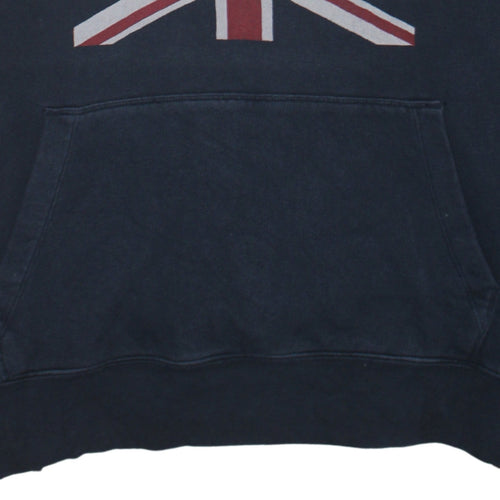 GAP Women Navy Blue XL Pullover Hoodie London Logo Union Jack Cotton