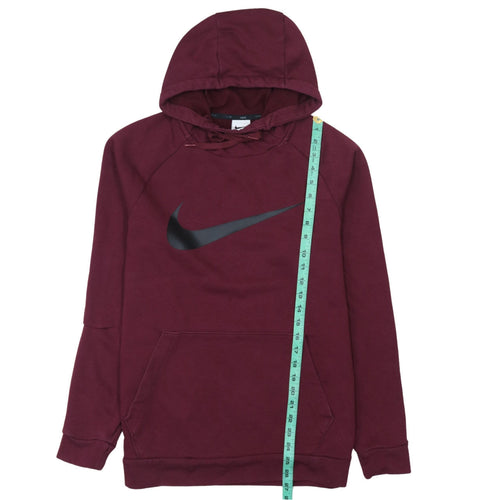 Nike Men's Red Dri-Fit Pullover Hoodie Small Logo Sportswear