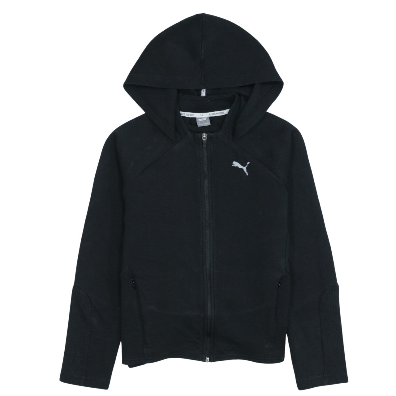 Puma Womens Black Full Zip Hoodie Size S Hooded Activewear