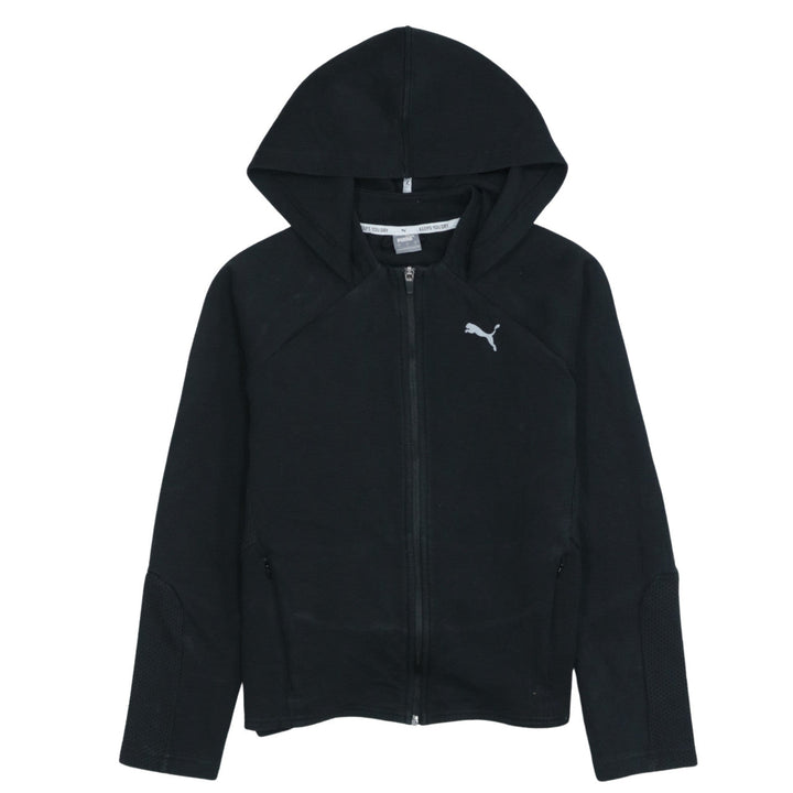 Puma Womens Black Full Zip Hoodie Size S Hooded Activewear