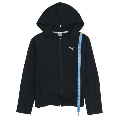 Puma Womens Black Full Zip Hoodie Size S Hooded Activewear