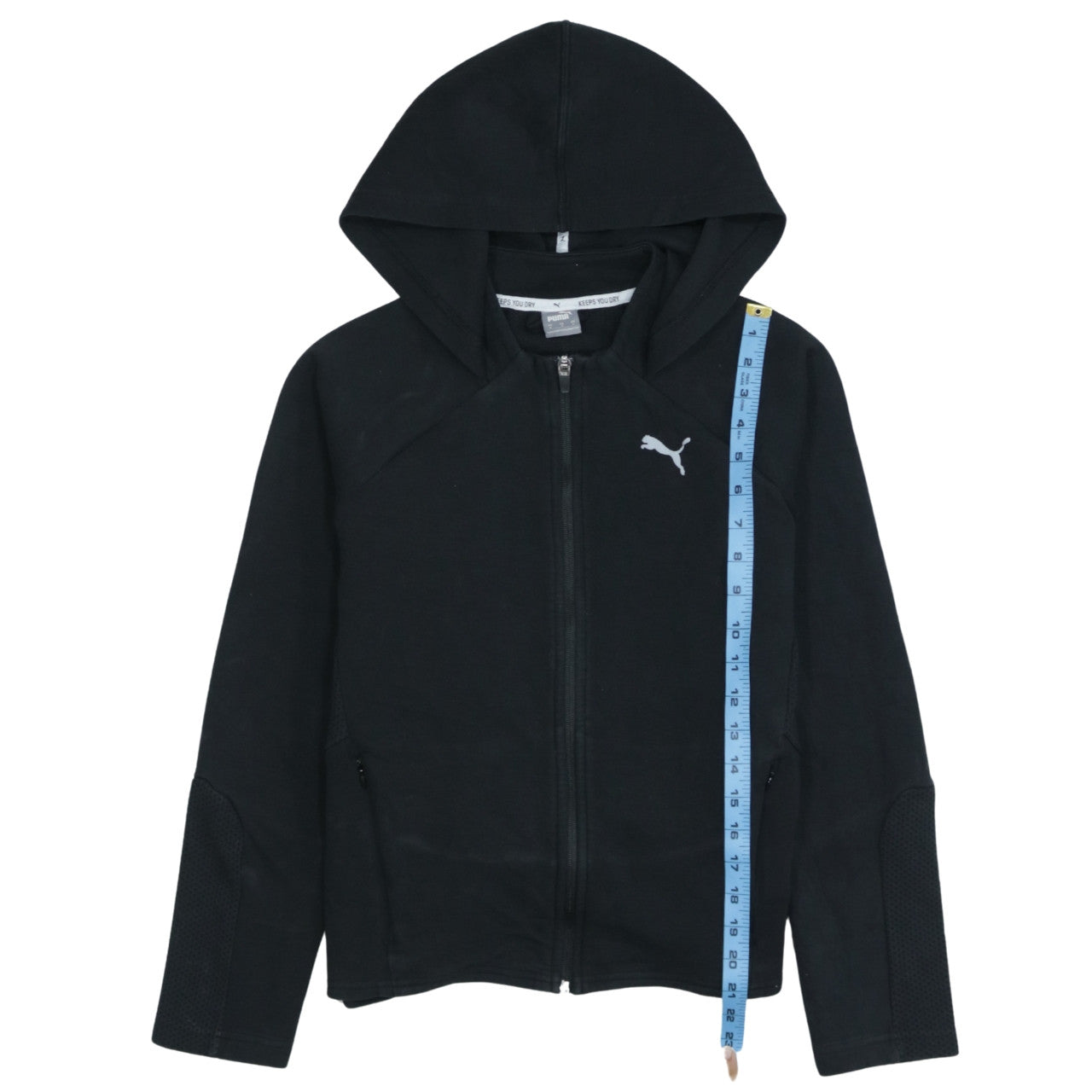 Puma Womens Black Full Zip Hoodie Size S Hooded Activewear