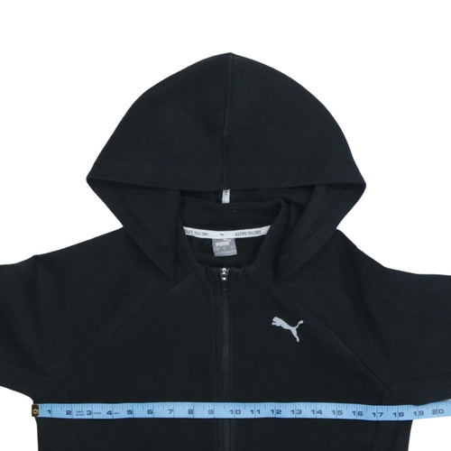 Puma Womens Black Full Zip Hoodie Size S Hooded Activewear